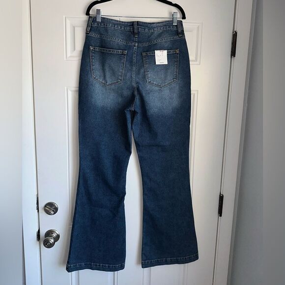 NWT VIGOSS JEANS HIGH RISE WAISTED FLARE NAVY SIZE 31 denim jean - Picture 7 of 7